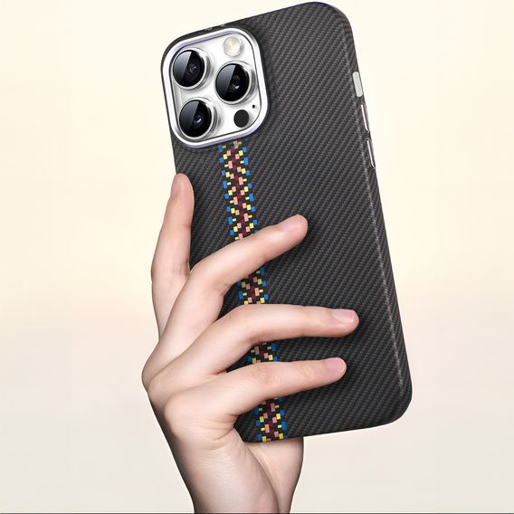Tok iPhone 14 Pro, Carbon Fiber MagSafe, fekete