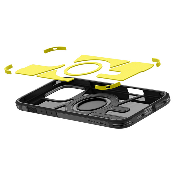 Spigen tok iPhone 16 Pro Max készülékhez, Tough Armor Mag Mag MagSafe, fekete + 9H edzett üveg