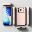 Ringke tok iPhone 17 Pro Max készülékhez, Szilikon mágneses MagSafe, rózsaszín homok