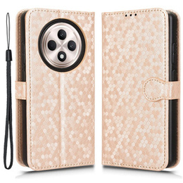 Flap tok Oppo Reno 12FS / 12F, Wallet Rhombus, rózsaszín