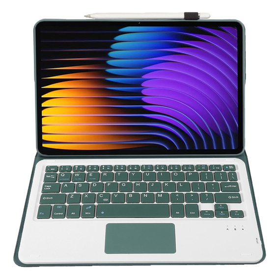 Billentyűzet tok Xiaomi Pad 7 / 7 Pro, TouchPad, zöld színű