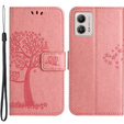 Pattintható tok a Motorola Moto G53 / G23 / G13, tree, rózsaszín