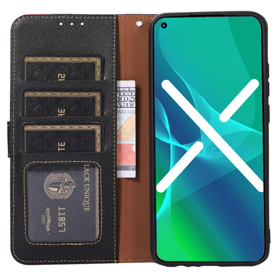 Pattintható tok a Motorola Edge 30 Neo 5G, KHAZNEH RFID, Dual Color, fekete
