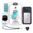 IP68 vízálló tok iPhone 16 Pro Max készülékhez, SHELLBOX MagSafe, fekete