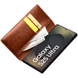 Flip tok Samsung Galaxy S25 Ultra, QIALINO Leather Wallet, barna