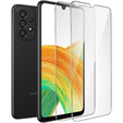 2x edzett üveg a Samsung Galaxy A33 5G, ERBORD 9H Hard Glass a képernyőn