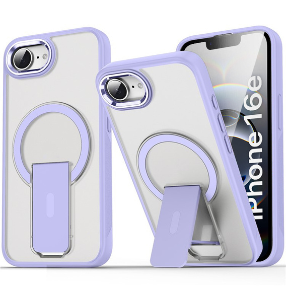 Tok Iphone 16E, Kickstand Matt Case, MagSafe, lila