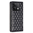 Pattintható tok a Xiaomi Redmi Note 13 5G, Wallet, BINFEN COLOR, fekete
