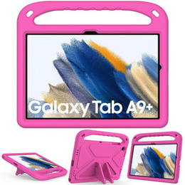 Gyermek tok Samsung Galaxy Tab A9+, Gyermek tok fogantyúval, rózsaszín