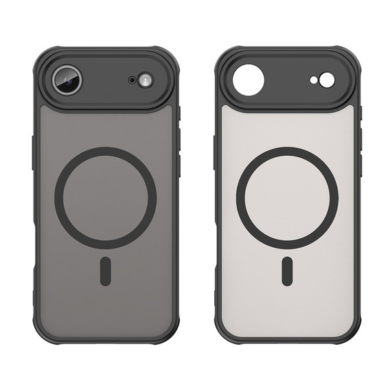 Matt tok iPhone Air készülékhez, MagSafe-hoz, kameravédelemmel, matt fekete