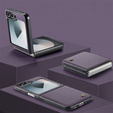 Tojás Samsung Galaxy Z Flip7 FE / Z Flip6, CASEME Litchi Leather, lila