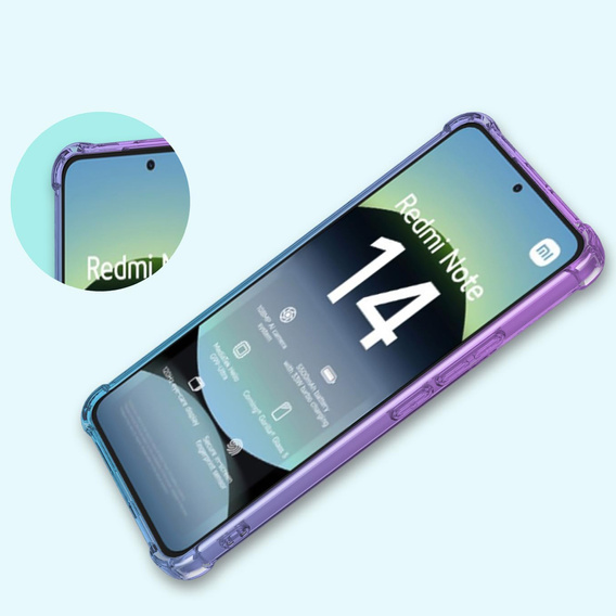 Tok Xiaomi Redmi Note 14 4G, Gradient Dropproof, Lila / kék