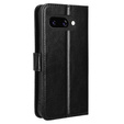 Pattintható tok a Google Pixel 9A, Crazy Horse Wallet, fekete