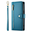 Pattintható tok a Xiaomi 14T Pro, Wallet Zipper Pocket, kék