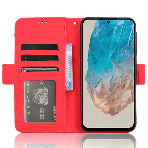 Pattintható tok a Samsung Galaxy M35, Card Slot, piros