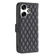 Pattintható tok a Infinix Hot 30, Wallet, BINFEN COLOR, fekete