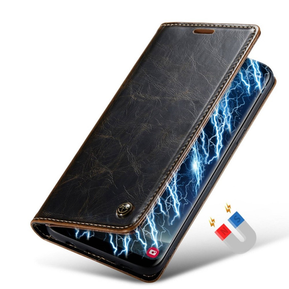 CASEME flip tok Samsung Galaxy S8+ Plus, Waxy Textured, kávé