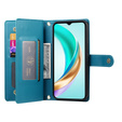 Pattintható tok a Honor Magic 7 Lite, Wallet Zipper Pocket, kék