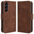 Pattintható tok a Samsung Galaxy A35 5G, Card Slot, barna