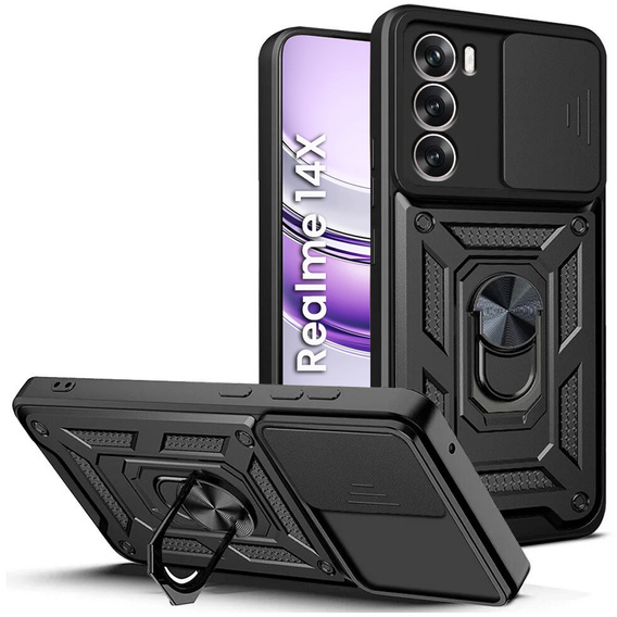 Telefontok a Realme 14X / Realme C75, CamShield Slide, fekete