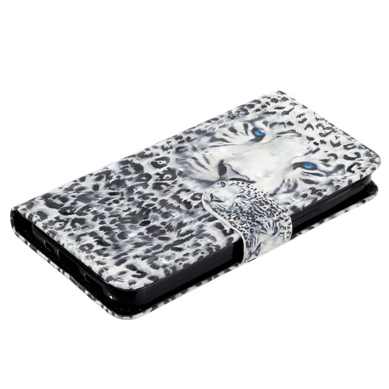 Pattintható tok a Samsung Galaxy A35 5G, Wallet, Leopard