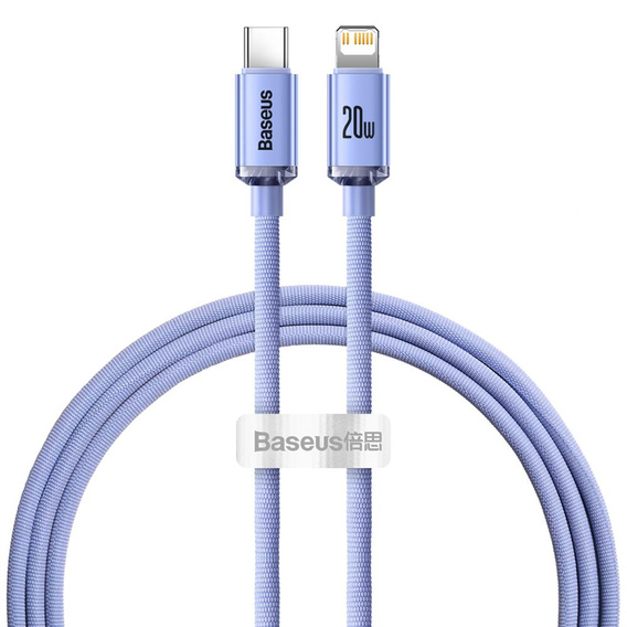 Baseus Crystal Shine USB-C – Lightning kábel, 1,2 m, 20 W, Apple eszközökhöz (Lightning)