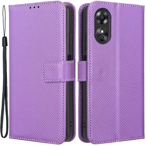 Pattintható tok a Oppo A17, Wallet Smart Magnet, lila