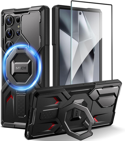 Tongate MECH MagSafe Series fekete tok Samsung Galaxy S24 Ultra készülékekhez