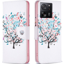 Flip tok Xiaomi 13T / 13T Pro / Redmi K60 Ultra, Wallet, colorful tree, fehér