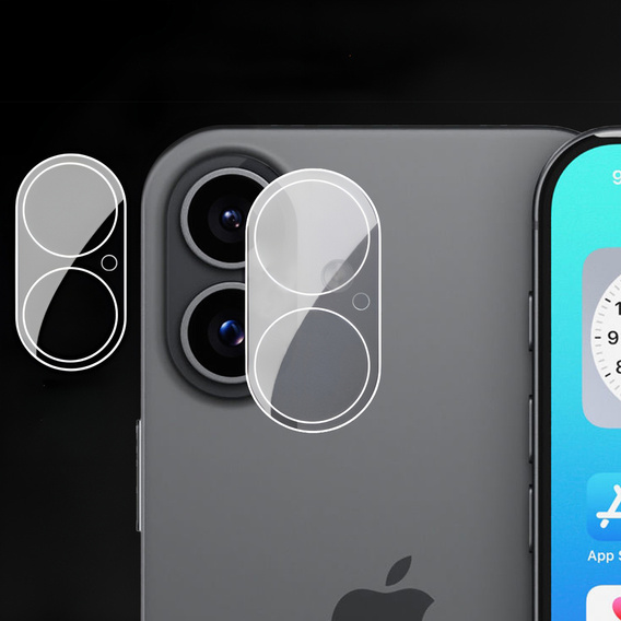 Edzett kameraüveg iPhone 16 / 16 Plus, átlátszó