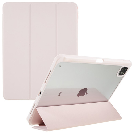 Tok iPad Pro 11 2022 / 2021 / 2020 / 2018, Smartcase Hybrid, tolltartó résszel, rózsaszín