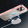Tok iPhone 16 Pro Max-hoz, MagSafe, ERBORD Matt Case, átlátszó / rózsaszín + képernyőüveg
