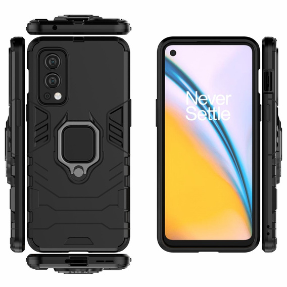 Telefontok a OnePlus Nord 2 5G, Kickstand Ring, fekete