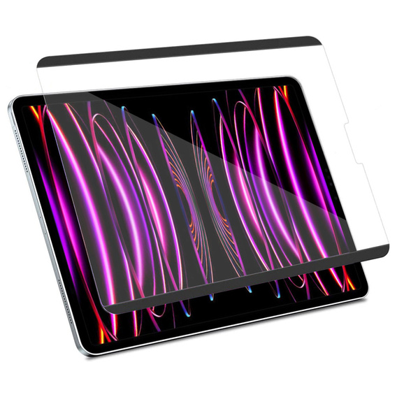 PVC papírérzetű védőfólia iPad Pro 12.9" 2022/2021/2020 (6/5/4 gen.) készülékhez, fekete