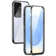 Tok Samsung Galaxy S25, Magnetic Dual Glass, fekete