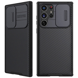Tok Samsung Galaxy S23 Ultra, páncélozott Nillkin, CamShield Pro, fekete