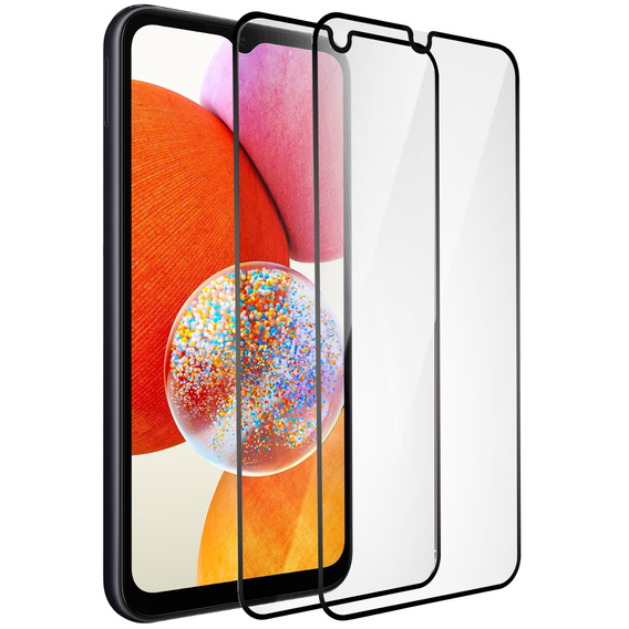 2x edzett üveg a Samsung Galaxy A14 4G / A14 5G, ERBORD 3D teljes képernyő