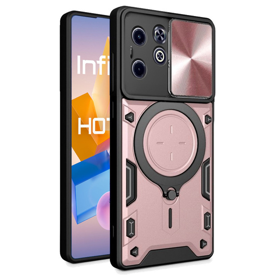 Páncélozott tok Infinix Hot 40i, CamShield Slide, rózsaszín rose gold