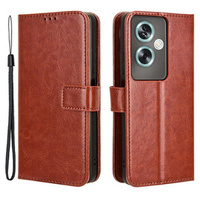 Pattintható tok a Oppo A79 5G, Crazy Horse Wallet, barna