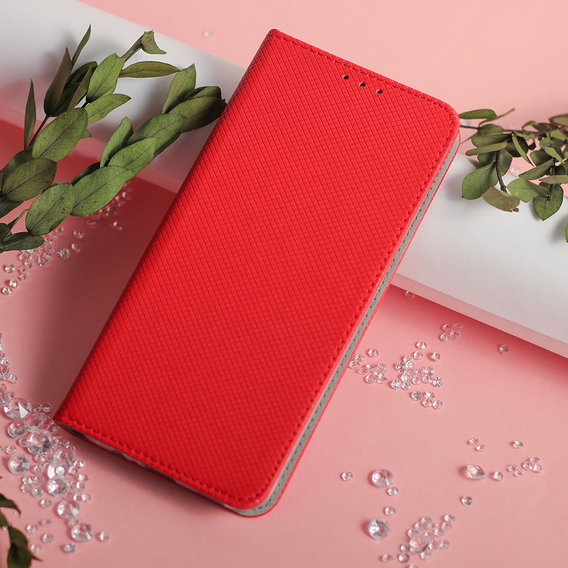 Tok Oppo Reno 11F 5G készülékhez, Smart Magnet, piros + 9H üveg