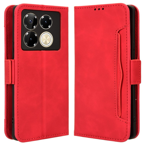 Pattintható tok a Infinix Note 40 Pro Plus, Card Slot, piros