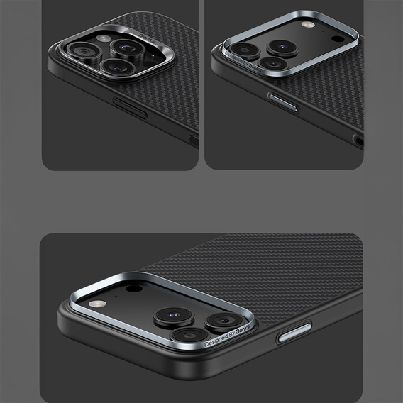 BENKS Kevlar Armor PRO Carbon Fiber 600D A070 tok MagSafe aktív gombbal iPhone 17 Pro Max készülékhez