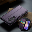 CASEME flip tok Samsung Galaxy A54 5G, Litchi Wallet, lila