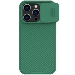 Tok iPhone 14 Pro Max, páncélozott Nillkin, CamShield Pro, zöld