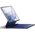 Billentyűzet tok Samsung Galaxy Tab S10+/ S9+/ S8+/ S7+/ S7 FE, Dexnor Magnetic Keyboard Touchpad, kék