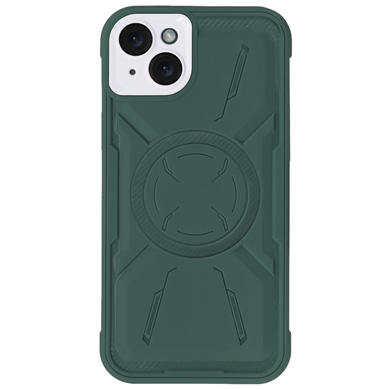 Tok iPhone 15, ERBORD Armor Mag, zöld