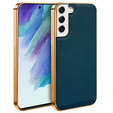 Telefontok a Samsung Galaxy S21 FE 5G, Cowhide Leather, zöld