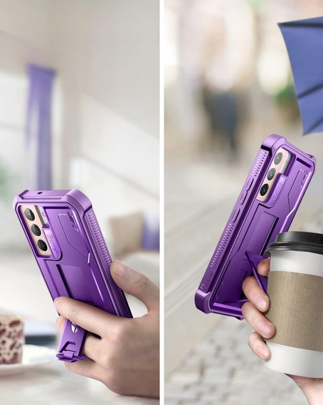 Páncélozott tok a Samsung Galaxy S22, Dexnor Full Body, lila