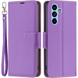 Pattintható tok a Samsung Galaxy A54 5G, Wallet Litchi Magnet, lila