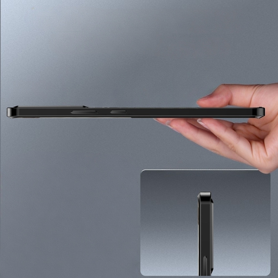 Kameravédő tok Sony Xperia 5 V, CamShield MagSafe, átlátszó / fekete